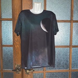 Forever 21 Galaxy Moon Tee - Sz XL